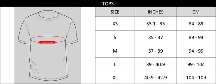ES Collection Size Chart Shirt