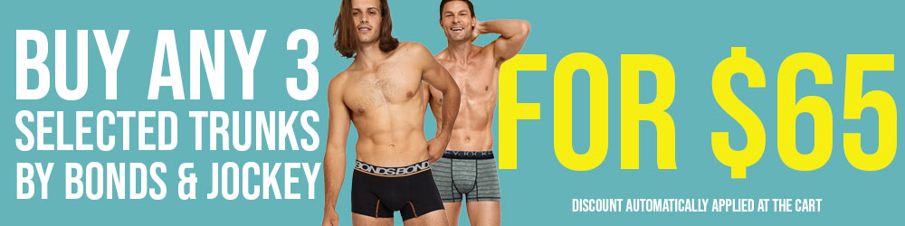 3 for $65 Bonds & Jockey Trunks