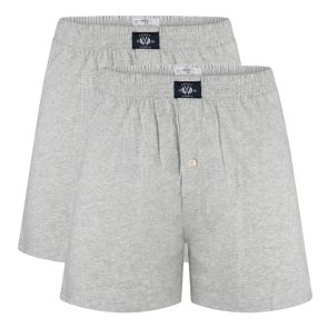 Coast Mens 2-Pack Knit Boxer Shorts KPB0002 Grey
