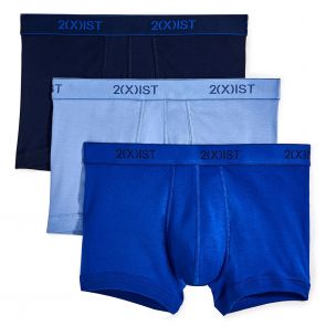 2xist Essentials No Show Trunk 3-Pack 20333 Navy/Cobalt/Porcelain