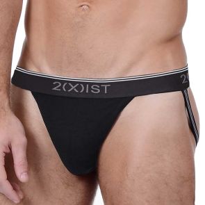 2xist Cotton Stretch Jock Strap 3-Pack 21322 Black