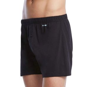 2xist Mens Pima Cotton Boxer Short 041007 Black