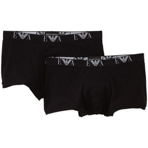 Emporio Armani Cotton Stretch Boxer Trunk 2-Pack 111210 Black