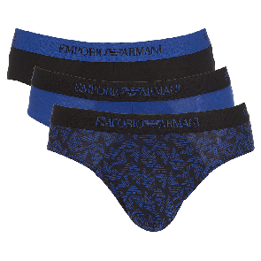 Emporio Armani Pure Cotton Brief 3-Pack 111624 Blue