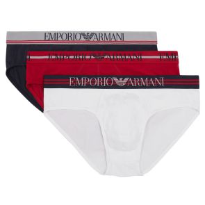 Emporio Armani Knit Brief 3-Pack 111734 Black/Red/White
