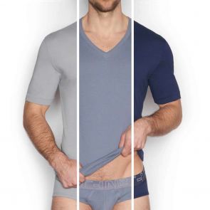 C-IN2 Core V-Neck T-Shirt 3-Pack 1310 Navy/Grey/BLue