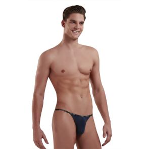 Doreanse Ribbed Modal String Thong 1330 Navy