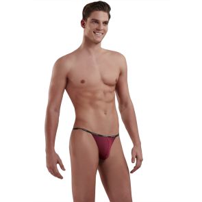Doreanse Ribbed Modal String Thong 1330 Claret Red
