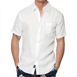 Coast Short Sleeve Linen Shirt 18CCC401 White