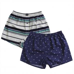 Coast Woven Nautical 2 Pack Boxer 18CCU500 Stripe/Navy