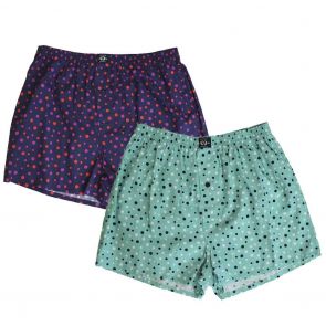 Coast Woven Spot 2-Pack Boxer 18CCU503 Green/Red