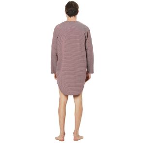 Coast Long Sleeve Relaxed Fit Knit Nightshirt 19CCS334 Red/Grey Stripe