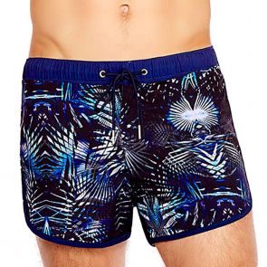 Aqua Blu Mens Tropic Running Swim Shorts AM8004 Tropics