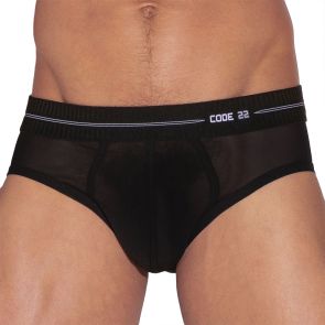 CODE 22 Sheer Mesh Brief 2101 Black