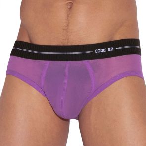 CODE 22 Sheer Mesh Brief 2101 Grape