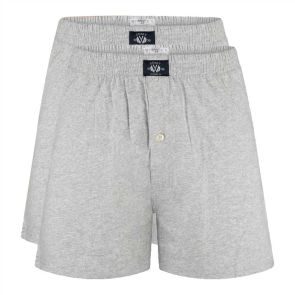 Coast Mens 2-Pack Knit Boxer Shorts 22CCU511 Grey Marle
