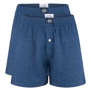 Coast Mens 2-Pack Knit Boxer Shorts 22CCU511 Navy Marle
