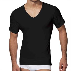 Doreanse V Neck T Shirt 2810 Black