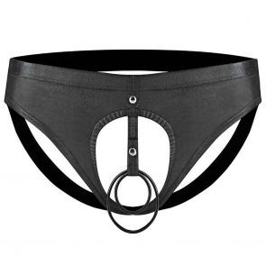 Male Power Extreme Double Ring Jock 371-004 Black