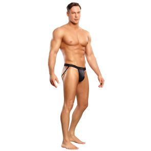 Male Power Jock Satin Lycra 390-076 Black