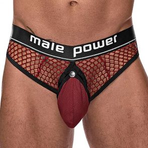 Male Power Cockpit C-Ring Thong 410-260 Burgundy