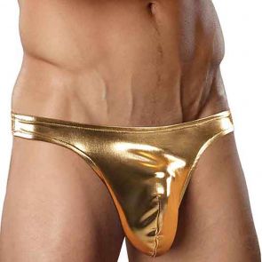 Male Power Heavy Metal Bong Thong 442-070 Gold
