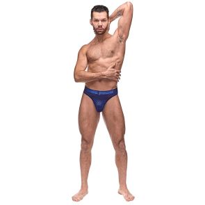 Male Power Diamond Mesh Bong Thong 442-264 Navy