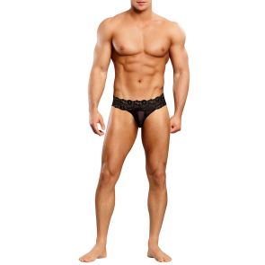 Male Power Micro Thong Pinch Back Scandal-Lace 465-178 Black