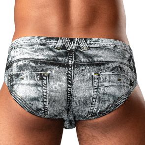 Male Power Dirty Denim Bikini 486-286 Denim