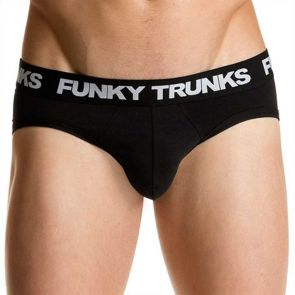 Funky Trunks Still Black Mens Underwear Brief Black Attack FT56M01056