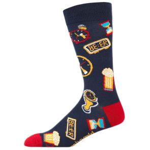 Bamboozld Mens Beer O'Clock Bamboo Socks BBS24BEEROCLOCKR Navy