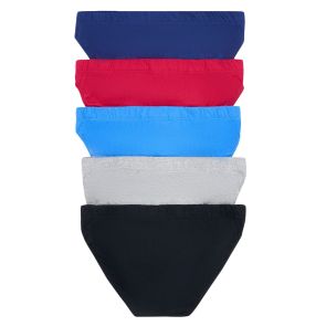 Bonds Mens Action Brief 5-Pack M8OS5I Multi Grey Marle/Navy/Red/Black/Light Blue