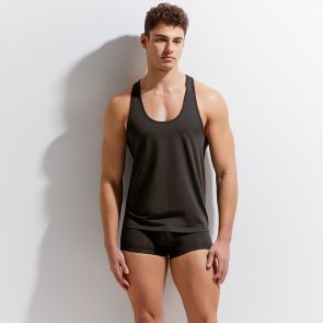 Gauvine Essential Tops Racer Back Tank Top 5000 Black