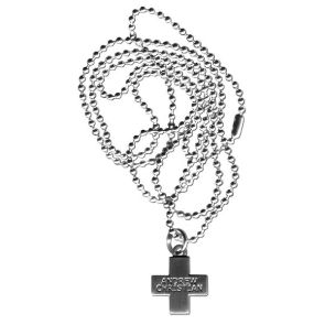 Andrew Christian Mini Cross Necklace 8061 Silver