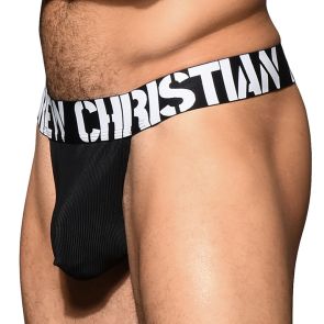 Andrew Christian Power Rib Thong w/ ALMOST NAKED 93097 Black