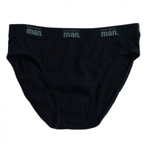 Bendon Man Cotton Texture Brief Black B46-499