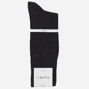 Calvin Klein Mens Andrew Silk Dress Rib Socks ECE111 Black