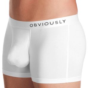 Obviously PrimeMan Boxer Brief 3 Inch Leg A00 White