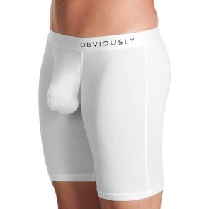 Obviously PrimeMan Boxer Brief 9 Inch Leg A01 White
