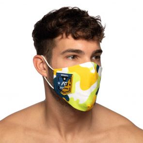 Addicted Camo Shield AD Face Mask AC127 Yellow