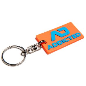 Addicted  Rubber Keyring AC223 Neon Orange