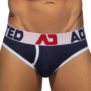 ADDICTED Open Fly Cotton Brief AD1202 Navy
