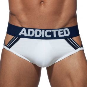Addicted Super Bulk 2.0 Front & Back Padded Brief AD712 White