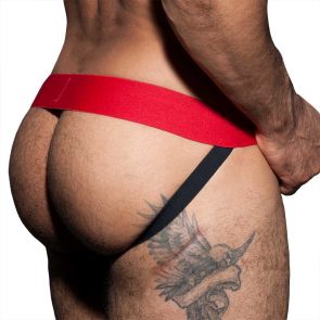Addicted Cockring Double Jockstrap ADF57 Red