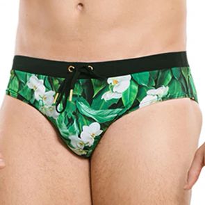 Aqua Blu Botanica Racer Swim Brief AM9000BO Green