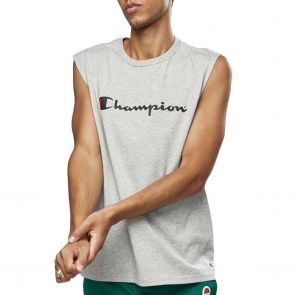 Champion Script Muscle Tank AXQMN Grey