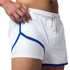 BIKE Track Short 4-Way Stretch BAM200 White