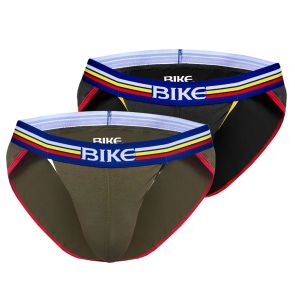 BIKE Jock Brief 2-Pack BAS312 Black and Olive