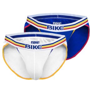 BIKE Jock Brief 2-Pack BAS312 White and Royal