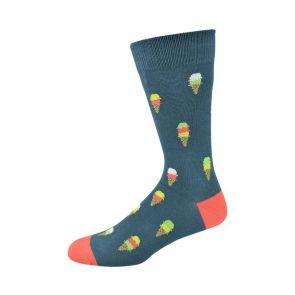 Bamboozld Mens Ice Cream Sock Blue Steel